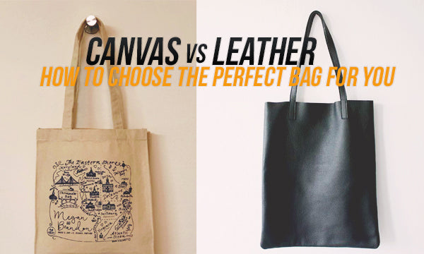 canvas leather purse