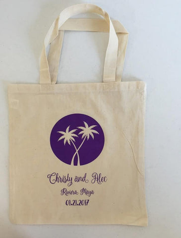 personalized wedding totebag