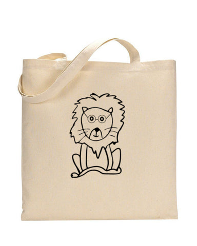 Black Color The Lion King Tote Bag (Basic Level) - Coloring-Painting Bags for Kids