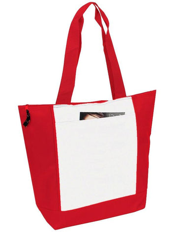 600D Polyester Deluxe Zipper Tote Bag