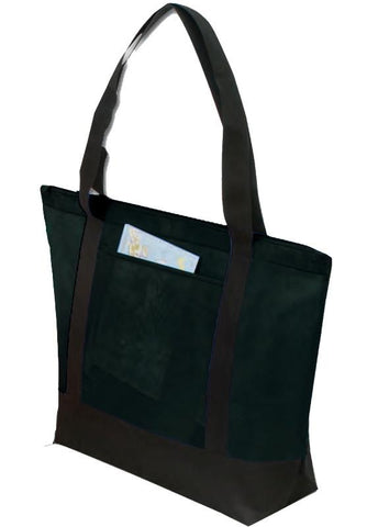 Extra Large Two-Tone Zippered Tote Bag