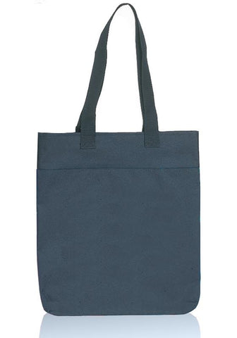 Two Tone Polyester Tote Bags With Long Handles