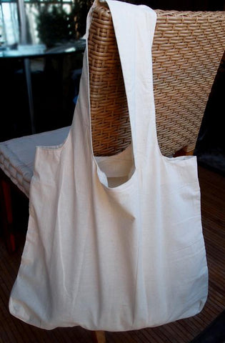 Large 100% Cotton Organic Stow-N-Go Tote Bag - TB130