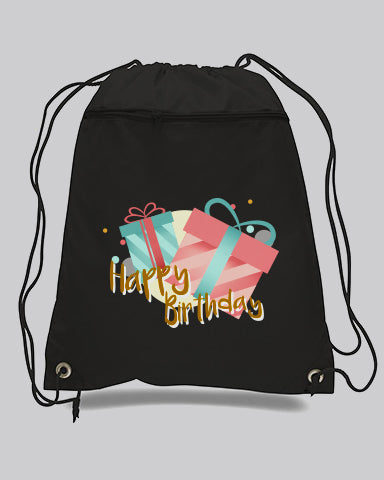 Polyester Value Drawstring Bags Customized Logo Tote Bags - Promotional Tote Bags - POL11