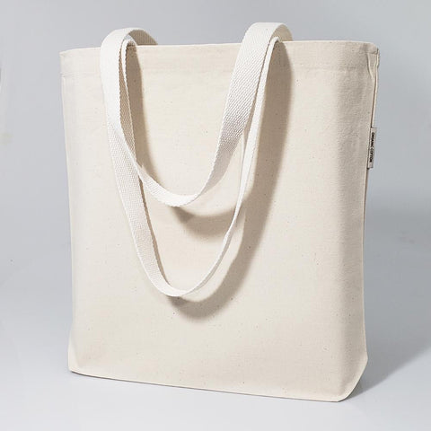 100% Organic Cotton Canvas Grocery Tote Bags W/Gusset - OR210