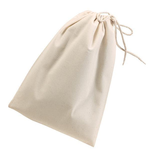 12 ct Cotton Shoe Bags / Value Drawstring Bags - By Dozen