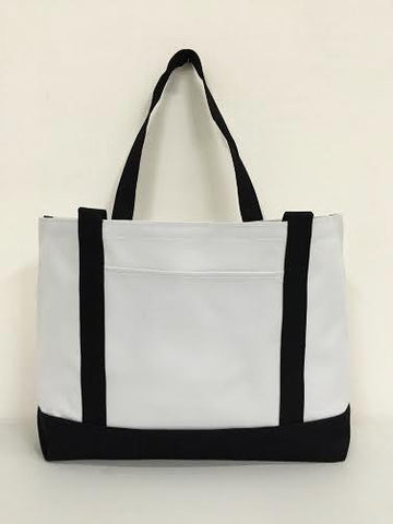 Grocery Shopping Tote Bag With Large Outside Pocket