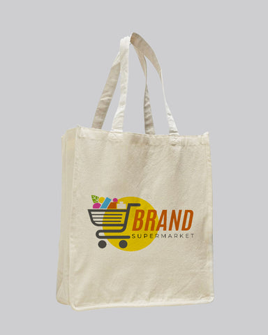 Jumbo Shopper Canvas Tote Bags Custom Printed  - Canvas Tote Bags With Your Logo - TF240