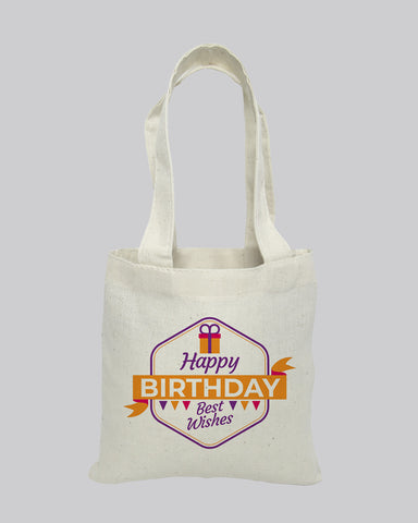 6" MINI Custom Tote Bags 100% Cotton - Personalized Gift Tote Bags