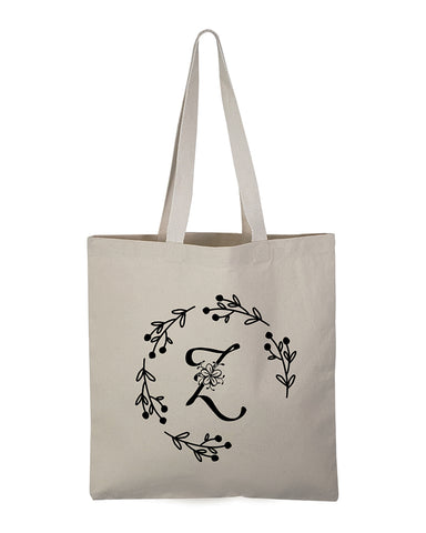 ''Z'' Letter Initial Canvas Tote Bag - Initials Bags