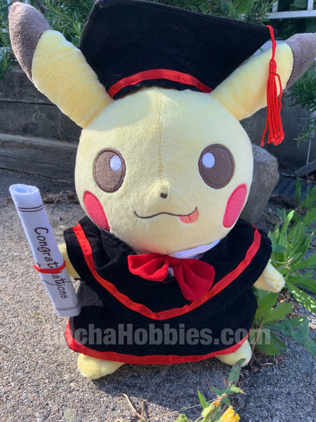 pikachu graduation plush