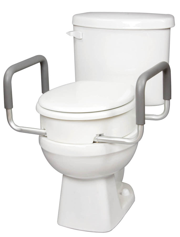 Paard heroïne Omgekeerd CAREX® Raised Toilet Seats w/ Handles, Round, 3.5”, 250 lb. cap – CALMEDI  Online