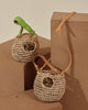 Lisa Mini Handbag with braided leather strap (Tan)