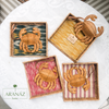 Crabby Paper Napkin Holder- Pink Striped Tinalak