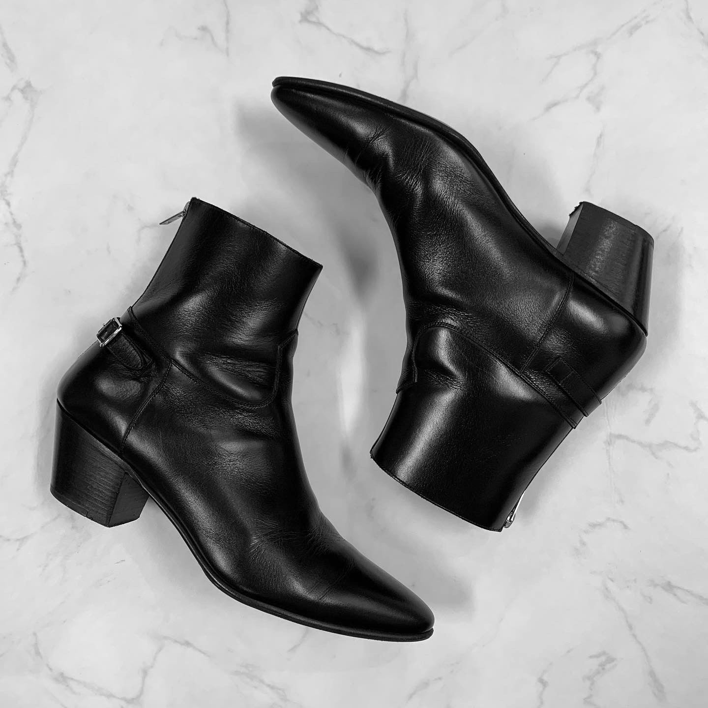 CELINE 19SS JACNO 6cm heel back zipped boots – PANERO