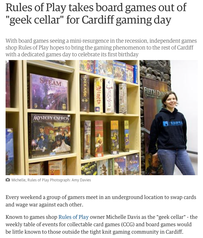 Rules of Play featured in The Guardian newspaper