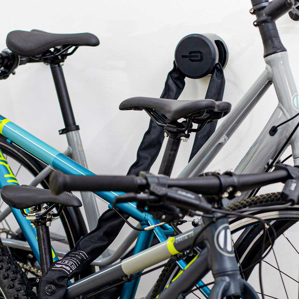 secure bike in garage