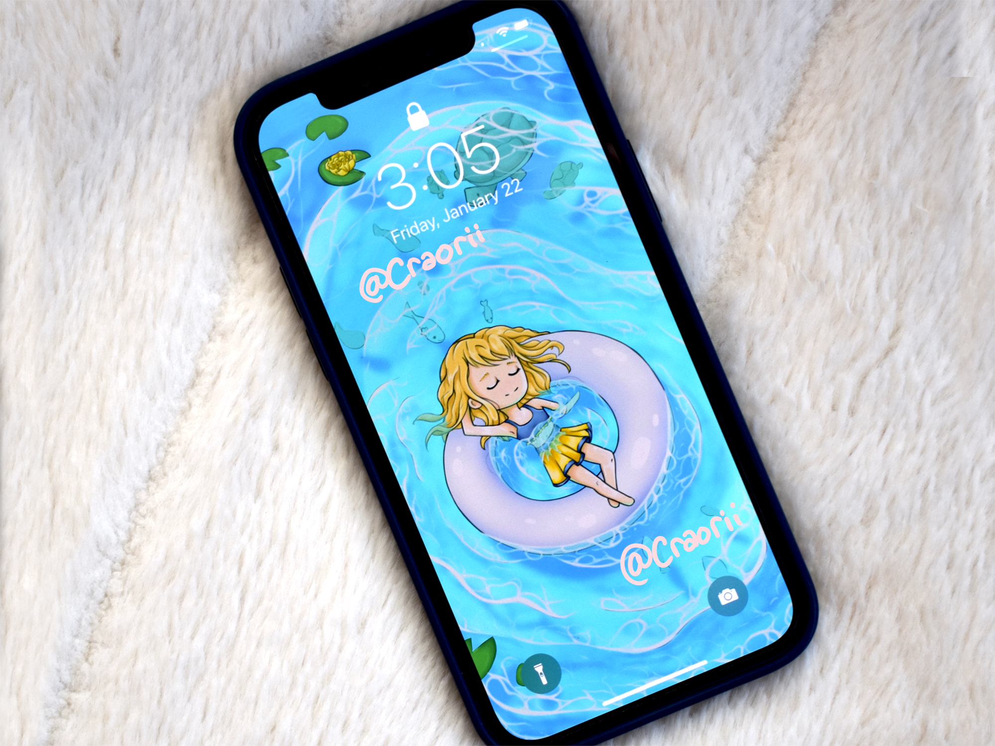 Peaceful Anime Girl Phone Wallpaper Readyartshop Iphone 12 Wallpaper
