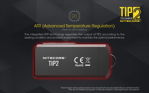 Nitecore TIP2 has ATR - Advanced Temperature Regulations.