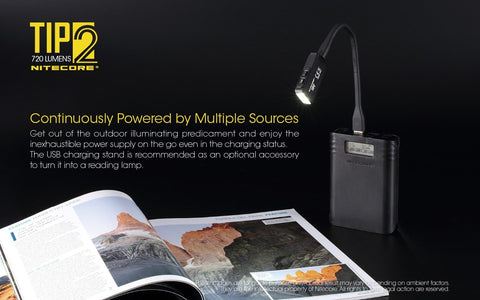 Nitecore TIP2 has continuously powered by multiple sources.