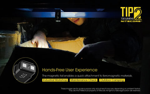 Nitecore TIP2 has hands free user experience.