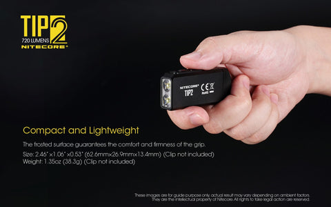 Nitecore TIP2 is compact and Lightweight.