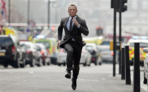 james bond running