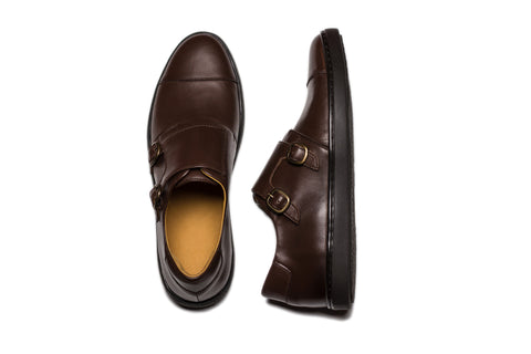 monk strap sneaker brown