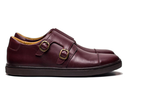 monk strap sneaker oxblood