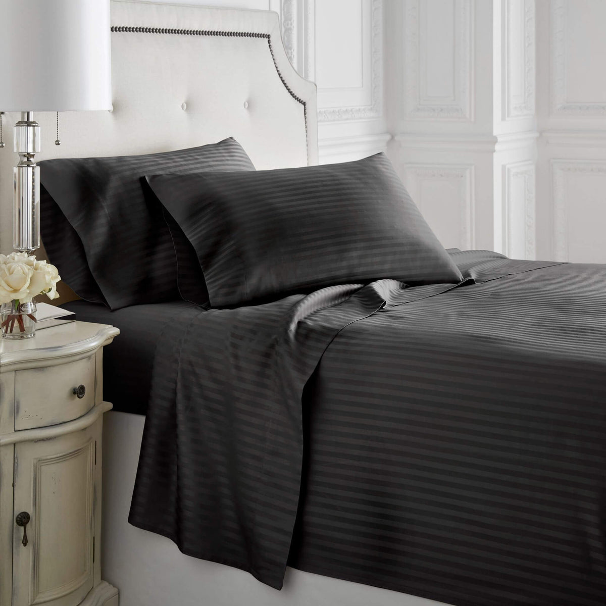 Details about   Comfy Bedding Collection Egyptian Cotton 1000 TC Sage Striped Choose Item 
