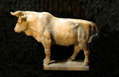 Large Italian Marble Sculpture of Bull