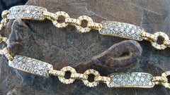 Robert Wander Chocolate and White Diamond Link Necklace in 18K Yellow Gold