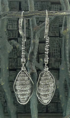 Irit Design Oxidized Sterling Silver and Diamond Grenade Earrings