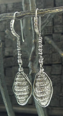 Irit Design Oxidized Sterling Silver and Diamond Grenade Earrings