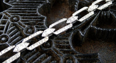 Estate 18K White Gold and Diamond Line Bracelet
