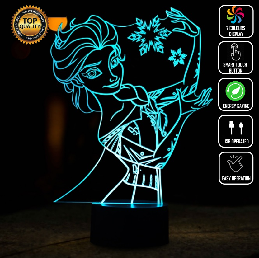 frozen 3d night light