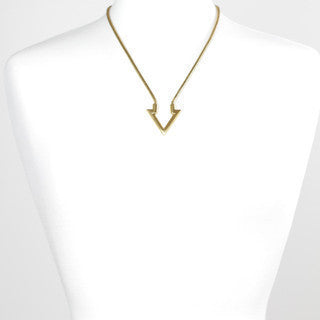 Gold Open Triangle Necklace