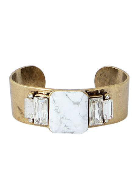 Brooklyn Howlite Cuff Bracelet