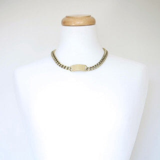 Gold ID Necklace