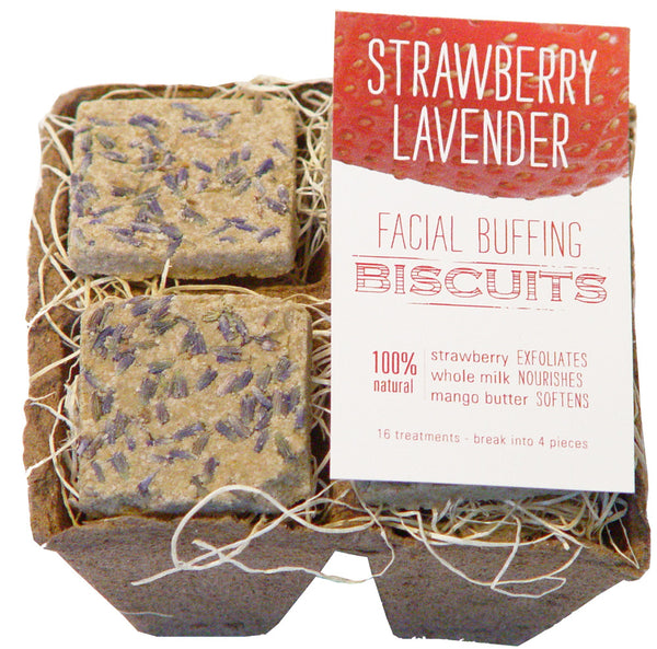 Strawberry Lavender Facial Buffing Biscuits