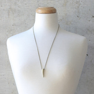 Gold Tusk Penant Necklace