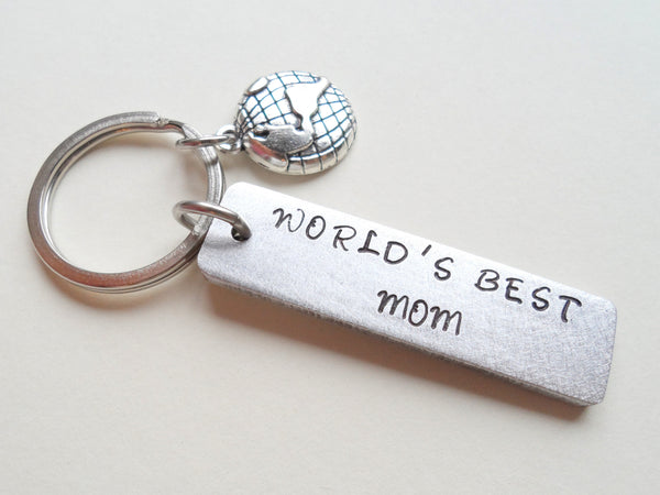 Worlds Best Mom Engraved Aluminum Tag Keychain Mothers Keychain Jewelryeveryday 
