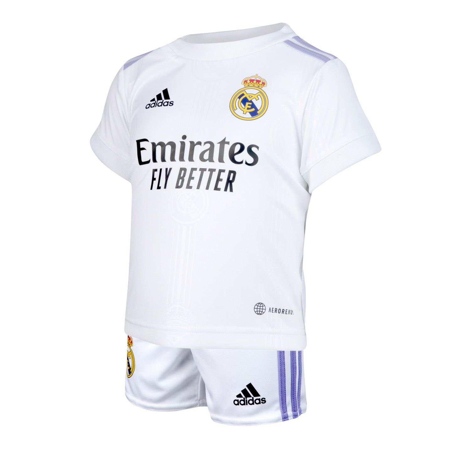 White Real Madrid Infant's Crest Babygrow New Joggers Set 