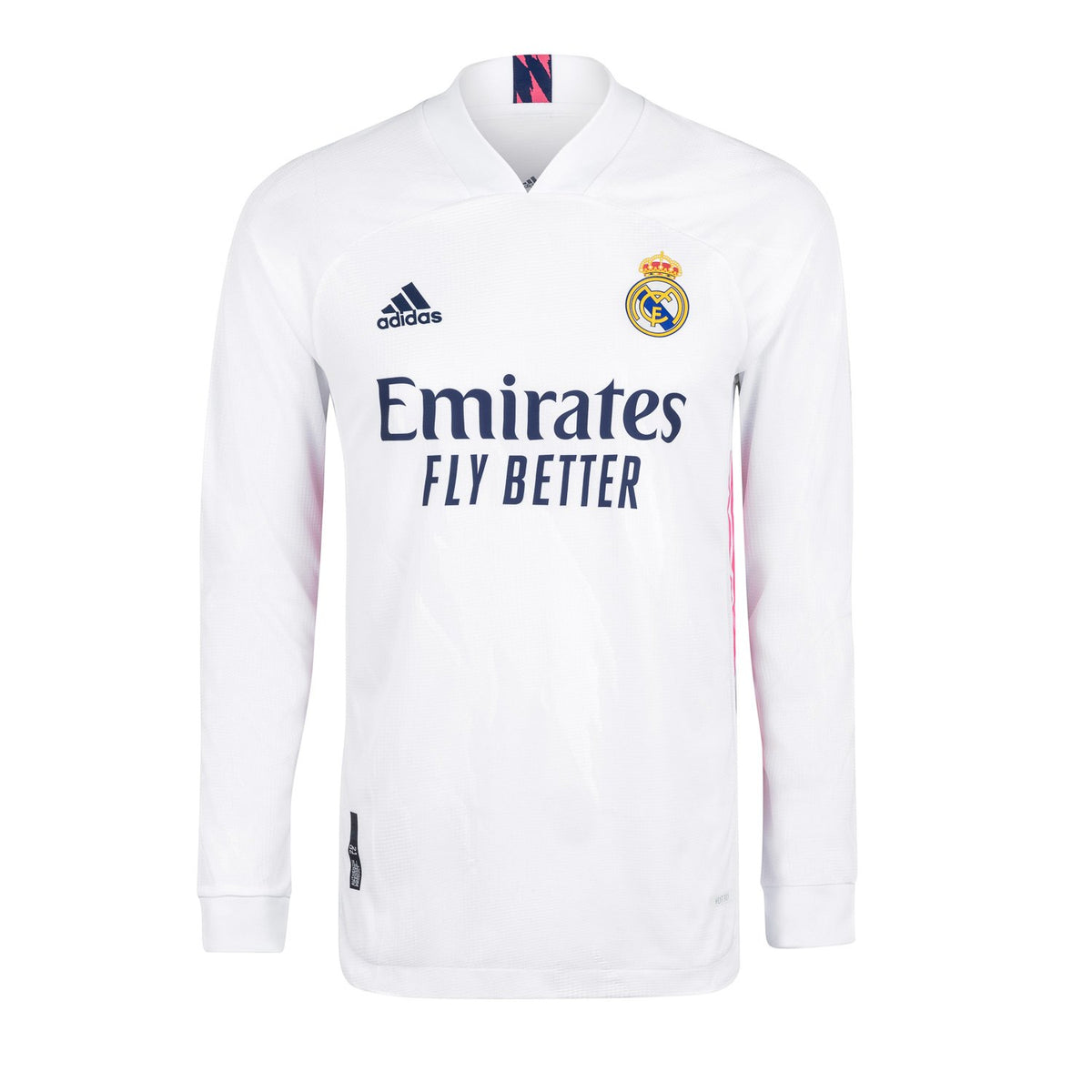 Mens Real Madrid Home Authentic Shirt 20/21 Long Sleeve