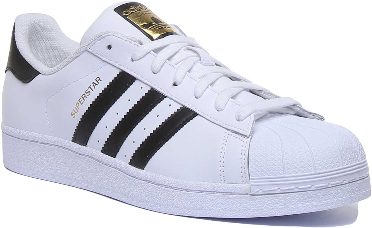 Adidas Superstar Lace Up Trainers In White For Men – 4feetshoes