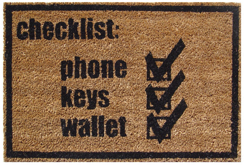 Check List Doormat Mats Matter