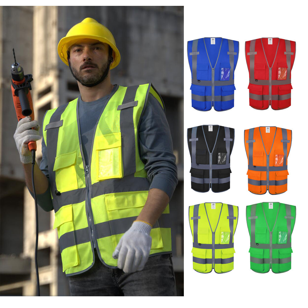 axGear Safety Reflective Vest Security Visibility Shirt Construction  Traffic Warehouse 