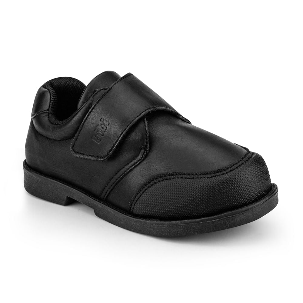 boys black leather school shoes