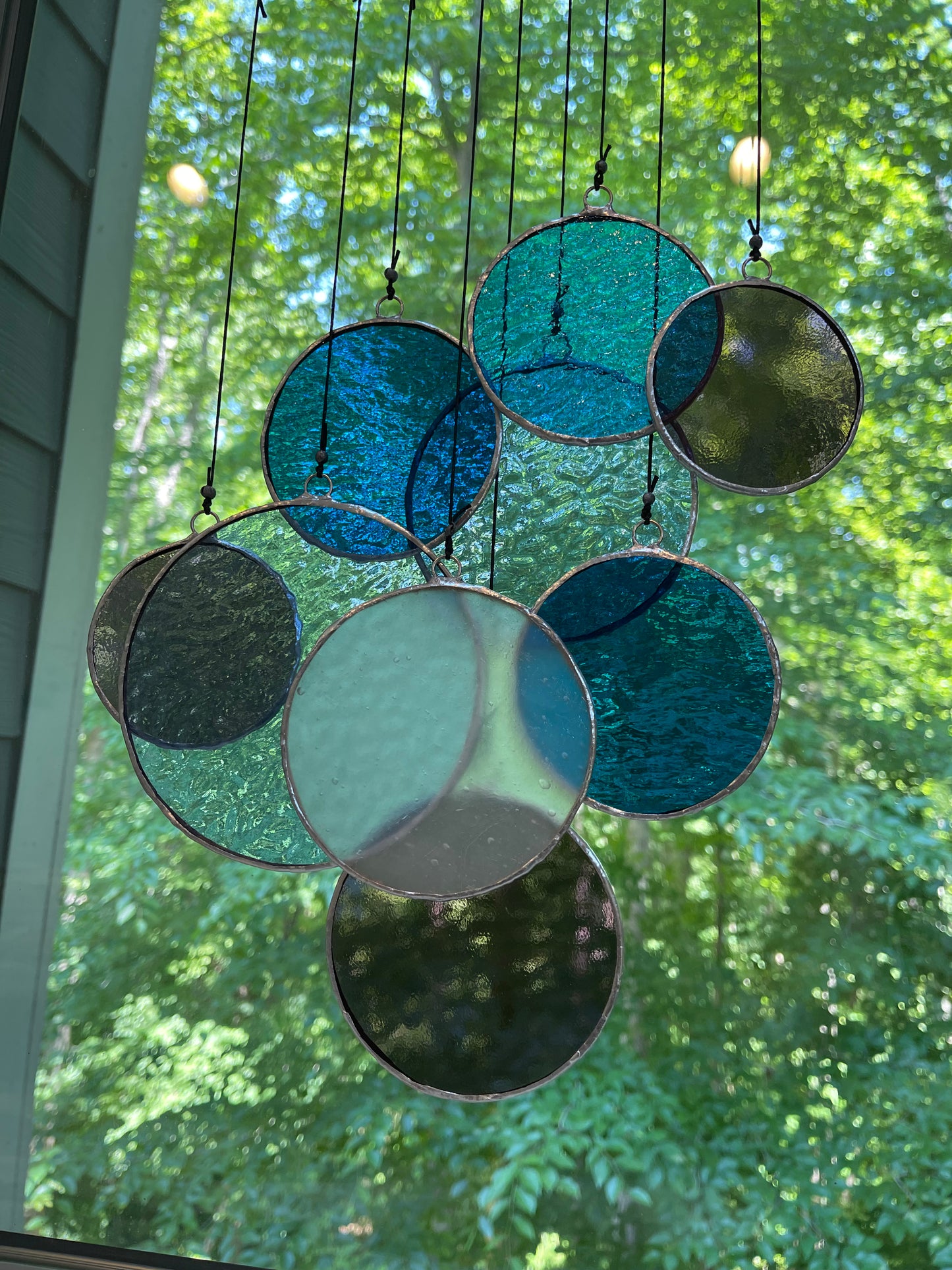 Sun catcher: blue bubbles