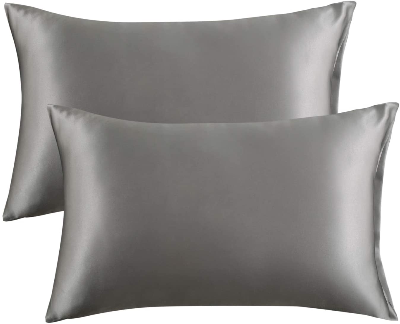 Details about   Set of 2 Satin Silk Pillowcase Pillow Case Cover Queen Standard Cushion Cover US 